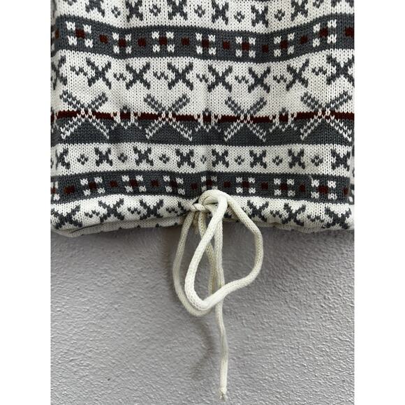 Alexanders Womens Sweater Size Medium Fair Isle Long Sleeve Tie Waist - Picture 3 of 9